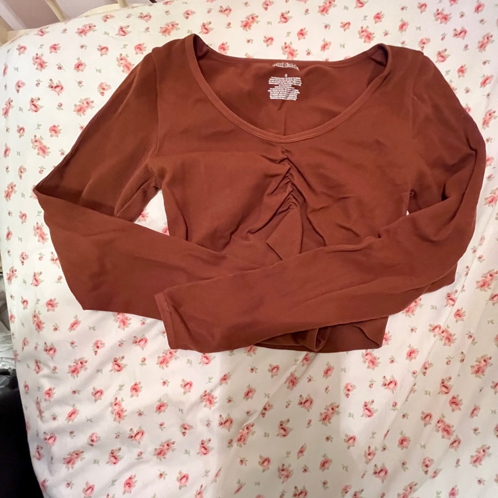 Women's Brown Long Sleeve Top